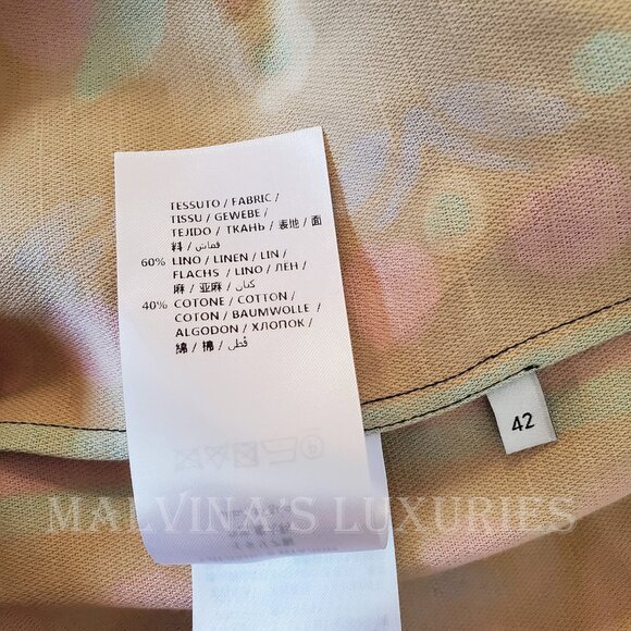 GUCCI COAT PARADISE PRINT LINEN BLEND KIMONO LONG JACKET sz IT 42 US 6 - Picture 13 of 13